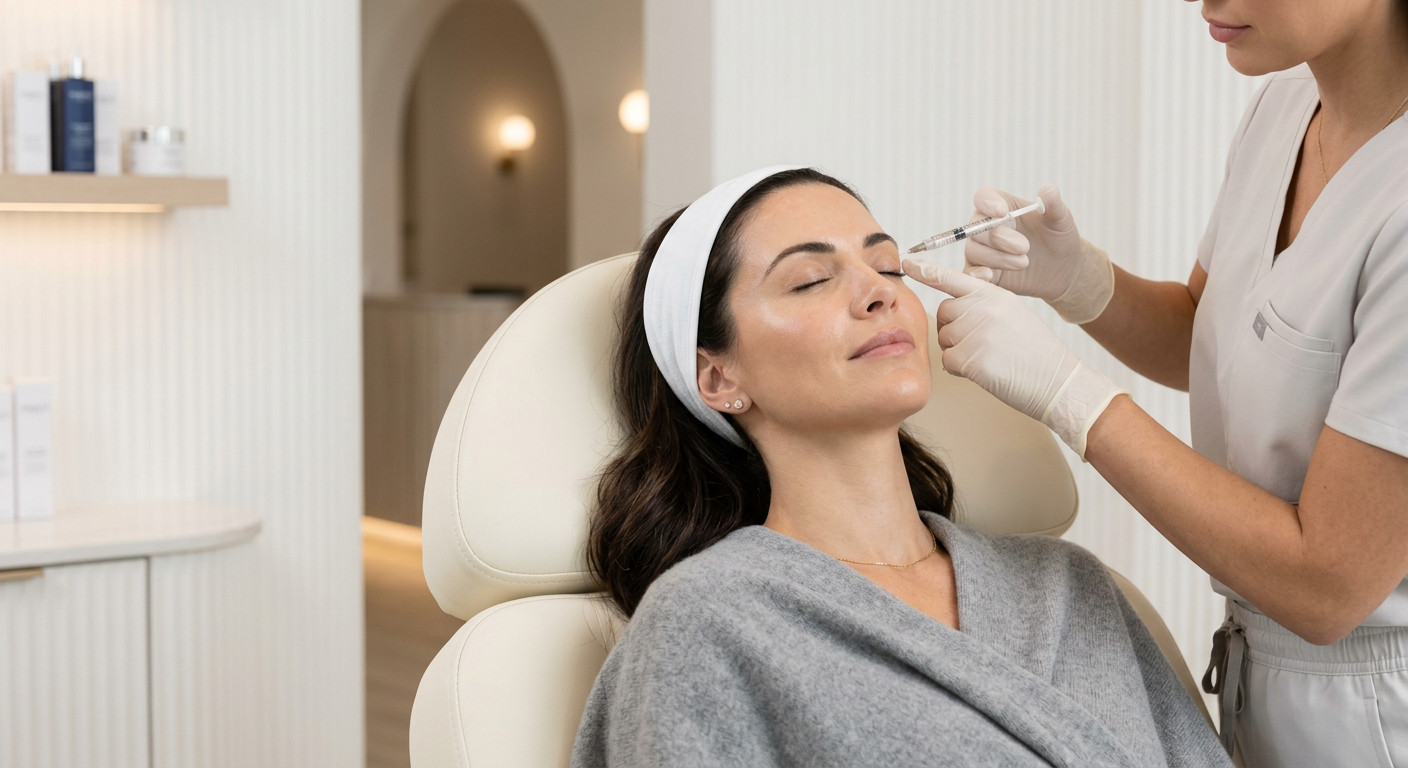 A professional aesthetician consulting with a client in Coral Springs