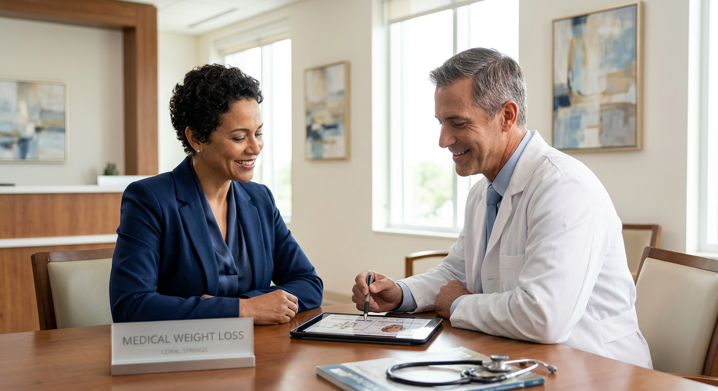 Medical Weight Loss Coral Springs: 7 Powerful Secrets for Success 1 A professional consultation for Medical Weight Loss Coral Springs in a modern 2026 clinic.